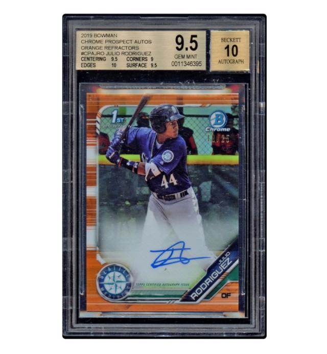 Julio Rodriguez Seattle Mariners Autographed 2019 Bowman Best