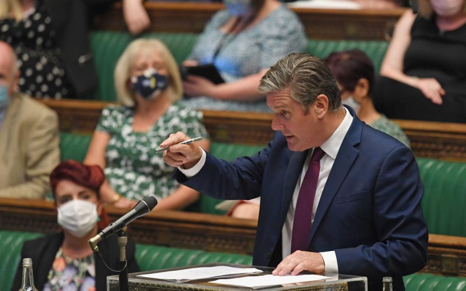 Sir Keir Starmer at PMQs on Wednesday - UK Parliament/Jessica Taylor/PA Wire