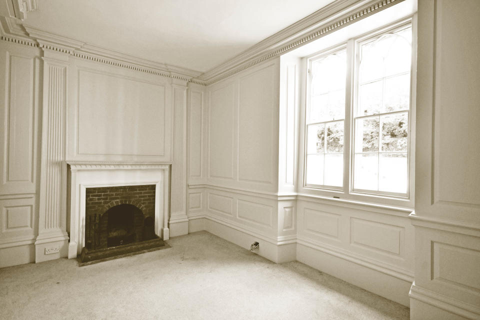 <p>Many of the rooms retain features dating back centuries, including rugged brick fireplaces. </p>