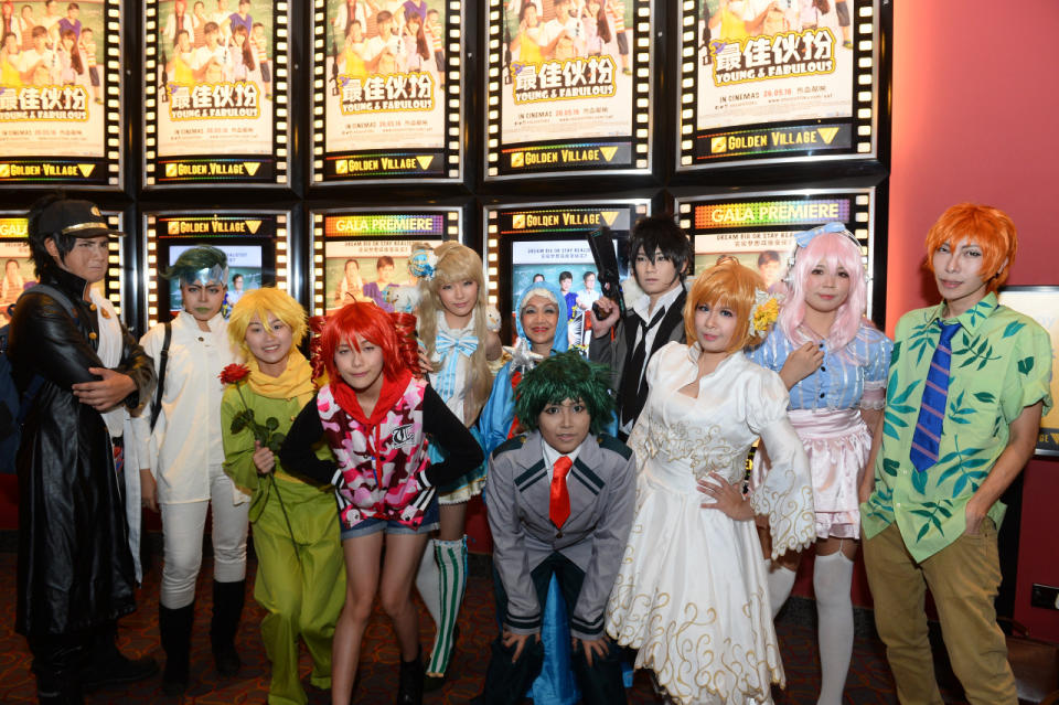 Cosplayers at the premiere.