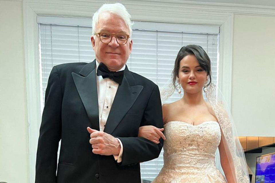 Selena Gomez wears wedding dress and channels 'Father of the Bride' with 'Only Murders' costar Steve Martin https://twitter.com/SteveMartinToGo/status/1638271030652293138