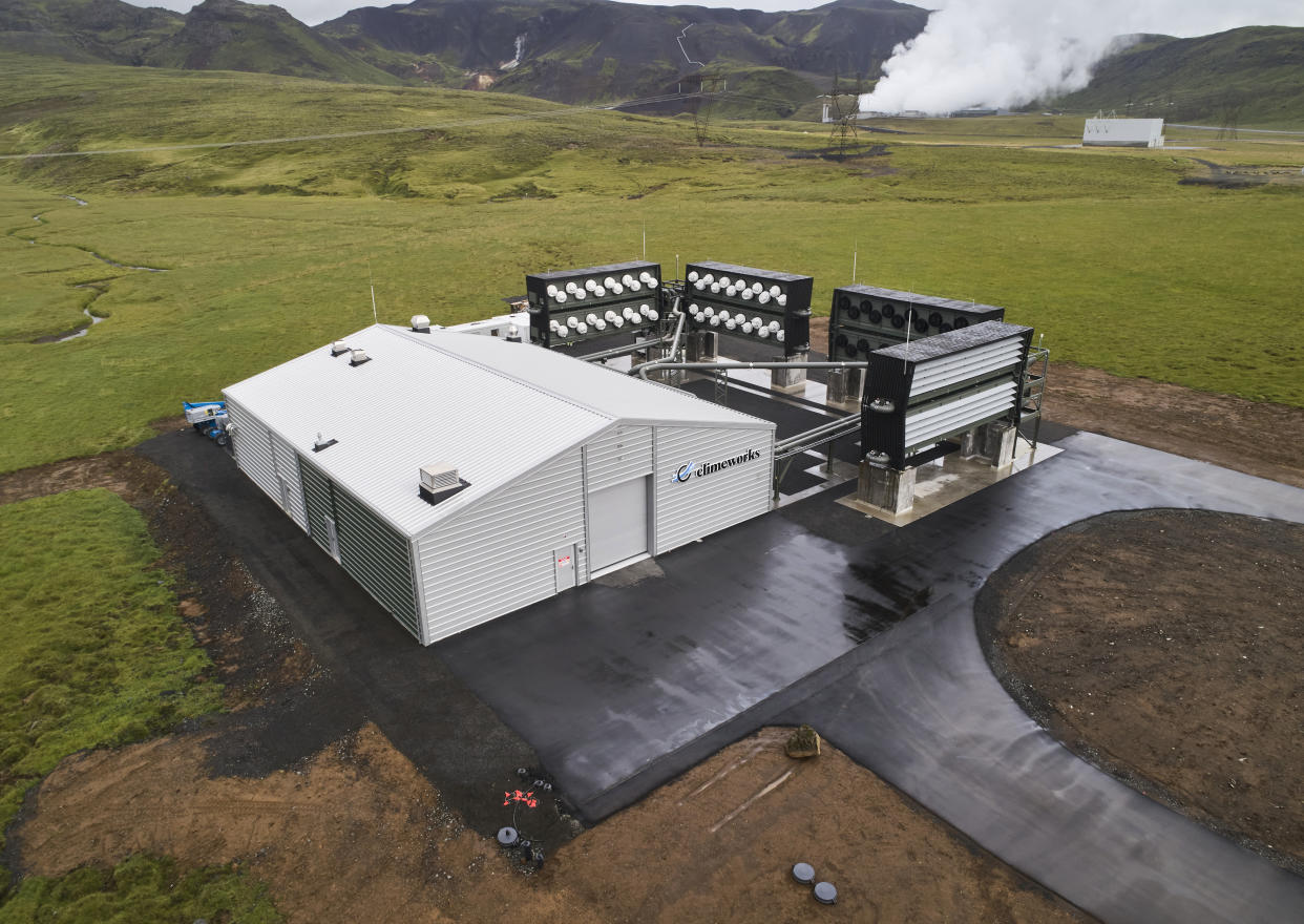 The 'Orca' direct air capture and storage facility, operated by Climeworks AG, in Hellisheidi, Iceland, on Tuesday, Sept. 7, 2021. (Arnaldur Halldorsson/Bloomberg via Getty Images)