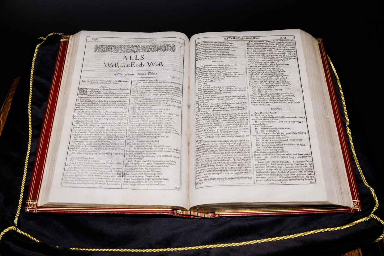 The book, which was printed almost 400 years ago, is one of under 20 left in private hands, according to auction house Sotheby’s (Sotheby’s/PA)