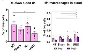 Myeloid cell profiling in CT26 tumors treated with UNO