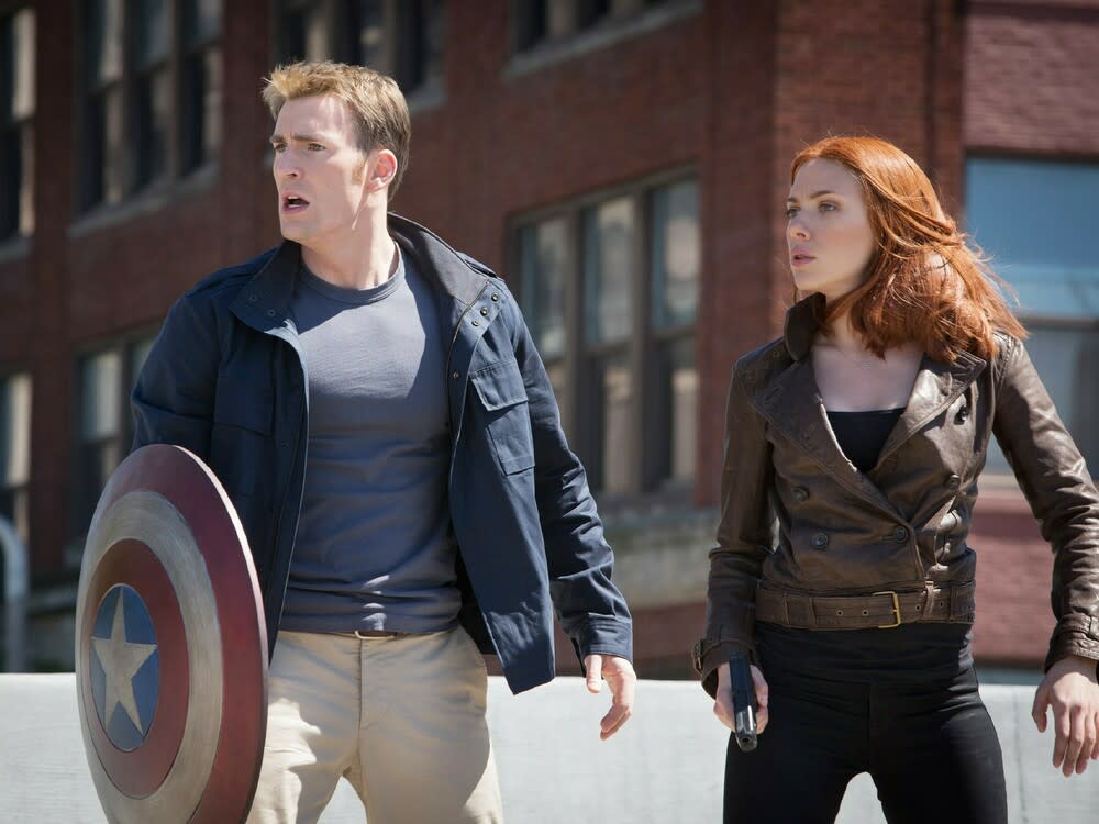Auch Captain America (Chris Evans) und Black Widow (Scarlett Johansson) mussten schon eine Marvel-Verschwörung aufdecken. (Bild: 2014 Marvel)