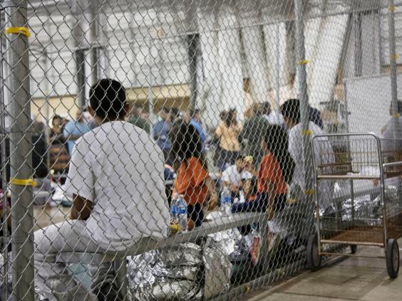 One of the cages at a Texas facility (AP)