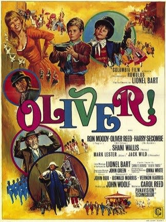 "Oliver!" will be screened on Nov. 28 at Ogunquit Performing Arts.