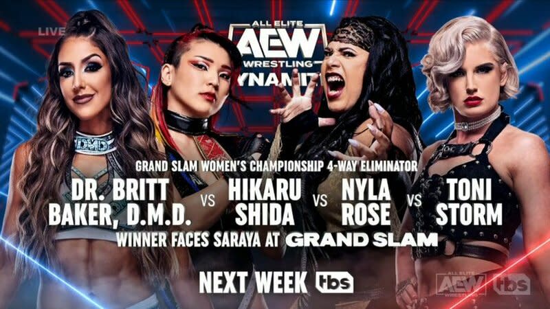 AEW Dynamite Britt Baker Nyla Rose Toni Storm Hikaru Shida