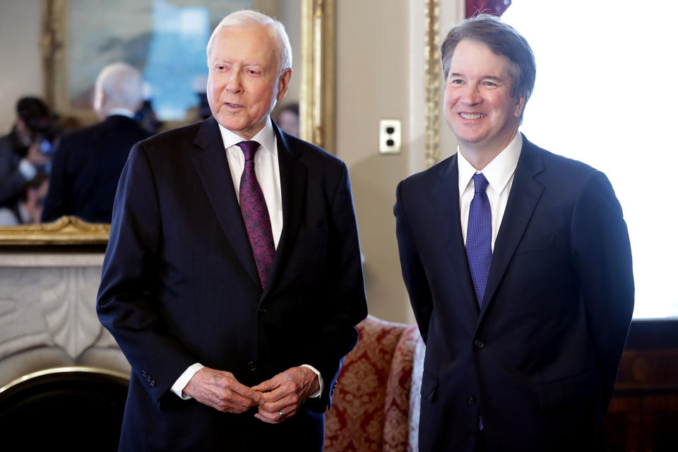 Sen. Orrin Hatch (R-Utah), a member of the Judiciary Committee, said the sexual assault allegations against Kavanaugh are political "smears." (Photo: Chip Somodevilla via Getty Images)