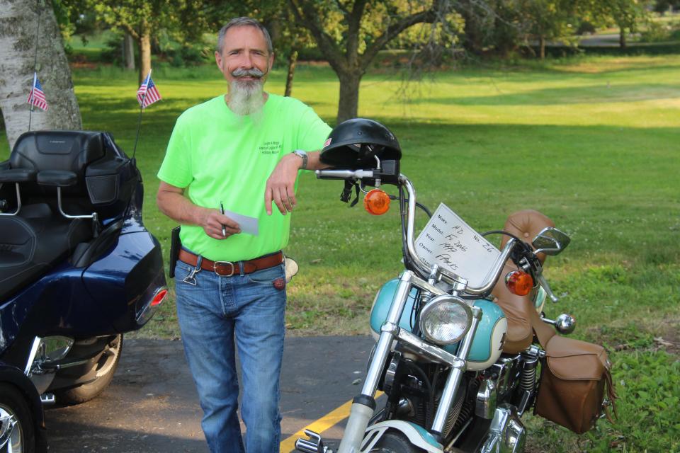 Hillsdale American Legion Post Commander Chris Parks entered his 1999 Harley-Davidson in the bike show, a new addition to the annual Cruise In car show.
