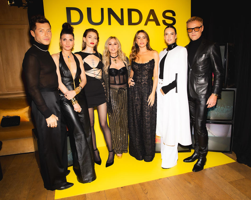 Evangelo Bousis, Giovanna Battaglia Engelbert, Paris Jackson, Anastasia Soare, Sofía Vergara, Alessandra Ambrosio, Peter Dundas at Dundas Beauty Celebrates REVOLVE Launch with Intimate Dinner at San Vicente Bungalows