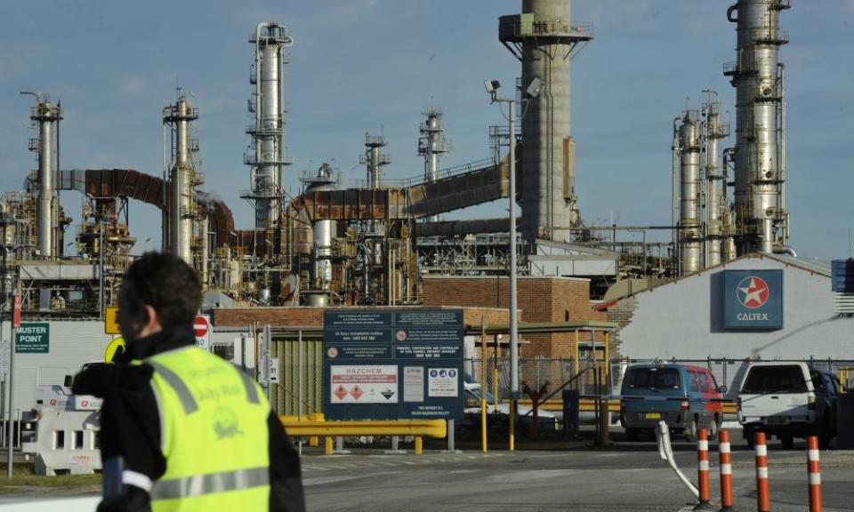 The former Caltex Oil Refinery at Kurnell in Sydney