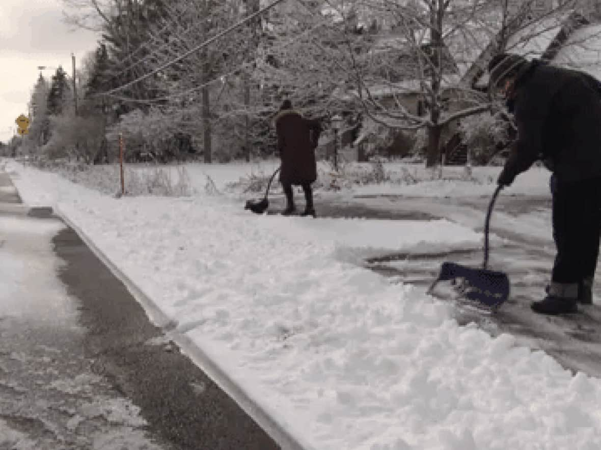 All Regina property owners will be required to clear their sidewalks within 48 hours of a snowfall, starting in January — but no fines will be issued in the first year. (CBC - image credit)