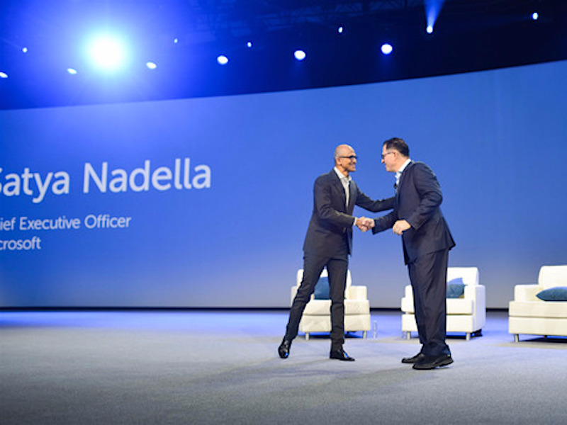 Satya Nadella and Michael Dell