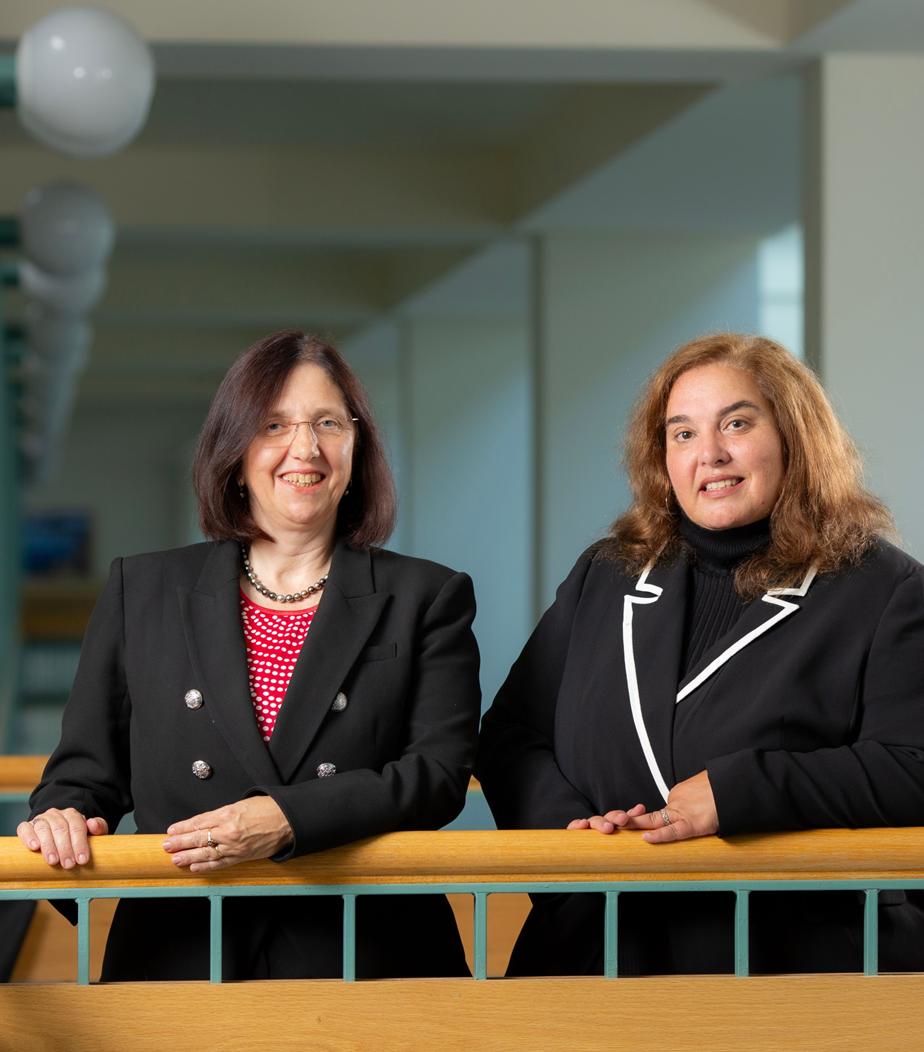 From left to right are Barbara C. Jobst, MD, Dr.med., FAAN, FAES, and Elaine T. Kiriakopoulos, MD, MPH, MSc.