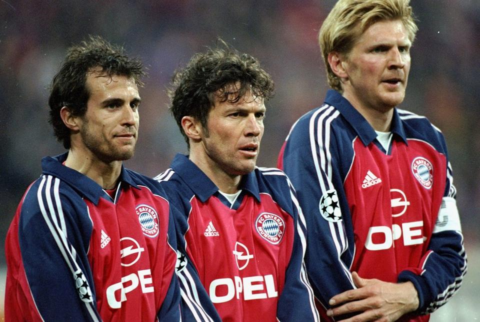 Seine größten Erfolge feierte Stefan Effenberg (rechts) als Spieler des RFC Bayern, hier mit Mehmet Scholl (links) und Lothar Matthäus. (Bild: Getty Images)