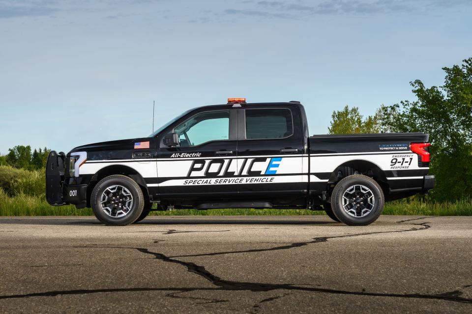 [EMBARGO 7/28 DNP] The 2023 Ford F-150 Lightning SSV pickup truck.