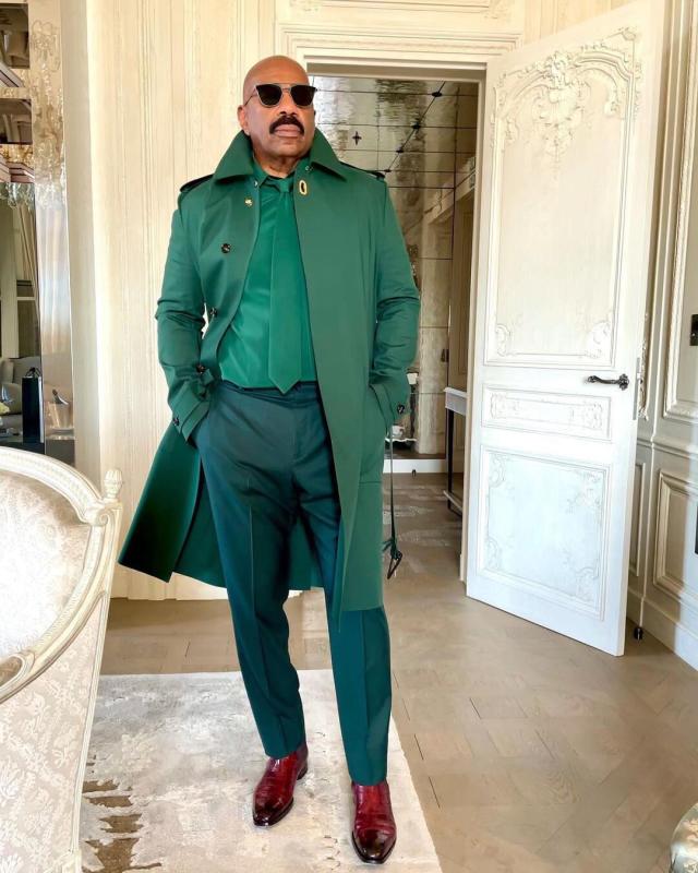 Fans React to Steve Harvey's Tight Leather Pants — and More
