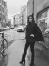 "Such an amazing trip to Poland!" Eva Longoria captions her moody black-and-white street style snap from the city of Poznan.