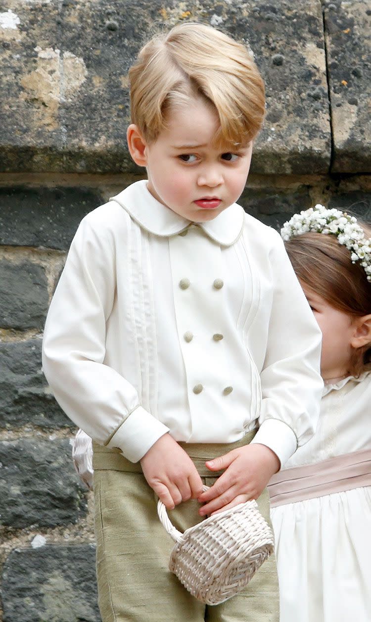 <p> Looking deeply pained by being forced to be in a wedding. </p>