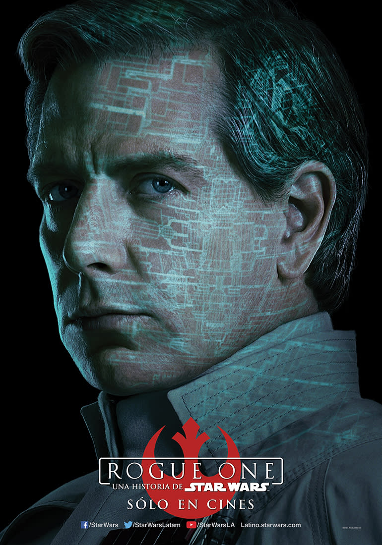 BEN MENDELSOHN es el Director Orson Krennic. Es el personaje clave tras la Estrella de la Muerte. 