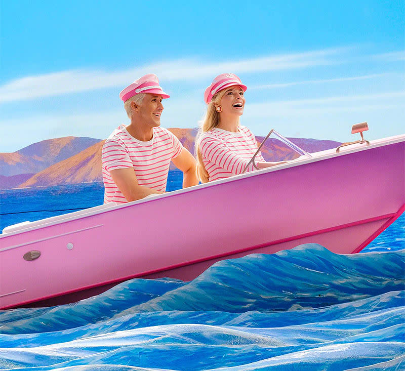 Margot Robbie y Ryan Reynolds en la pelicula Barbie