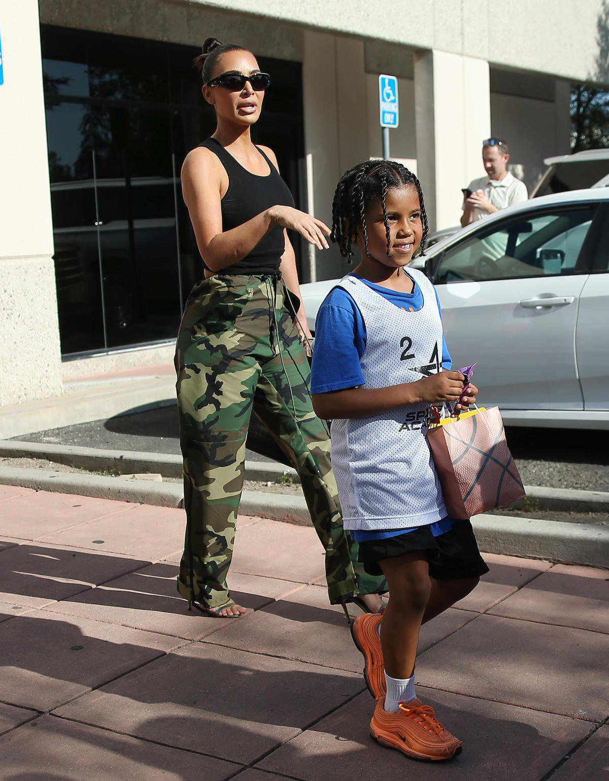 Kim Kardashian's Son Saint Wears Tristan Thompson Jersey at Lakers