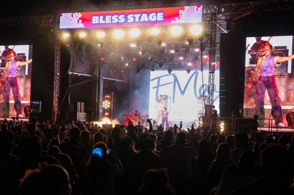 British singer Ella Mai performs on the first day of the Sol Blume R&B festival on Saturday.