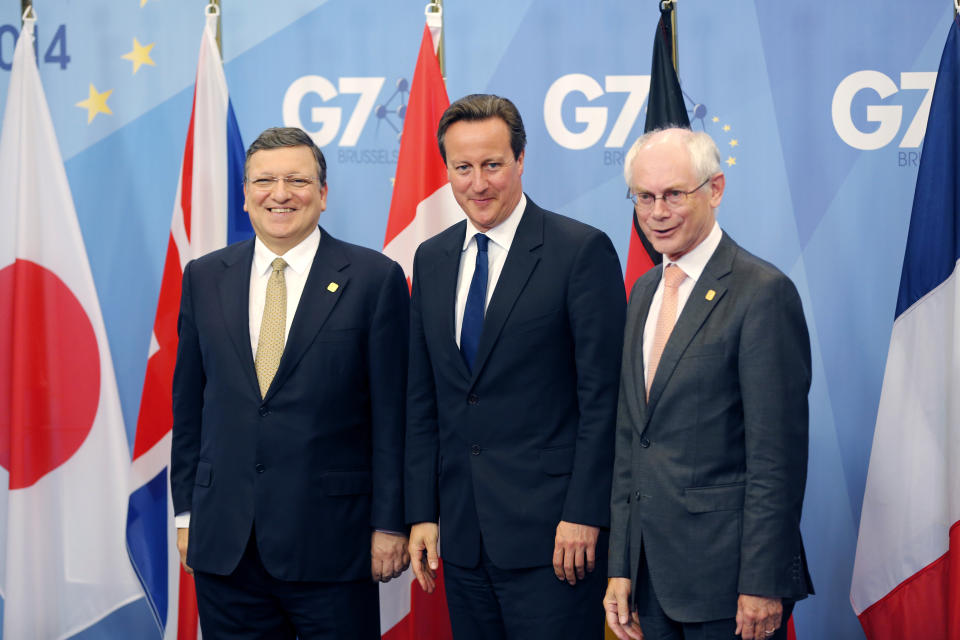 Jose Manuel Barroso with David Cameron in 2014 (Getty)