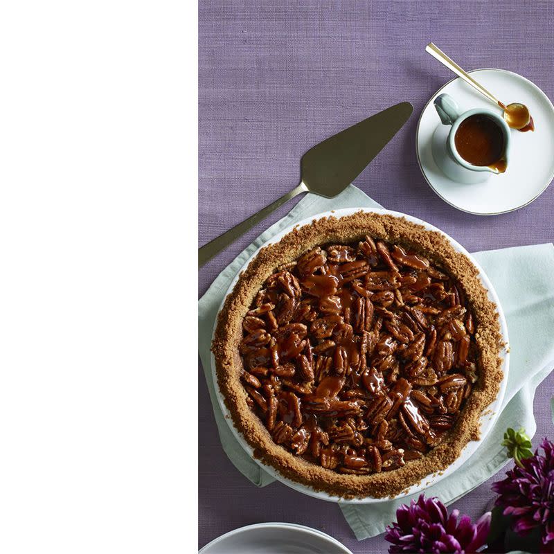 Salted Caramel Pecan and Chocolate Pie