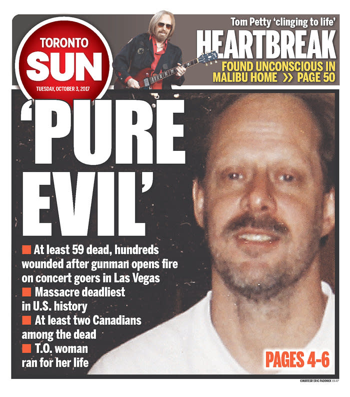 <p>“Toronto Sun,” published in Toronto, Canada. (newseum.org) </p>