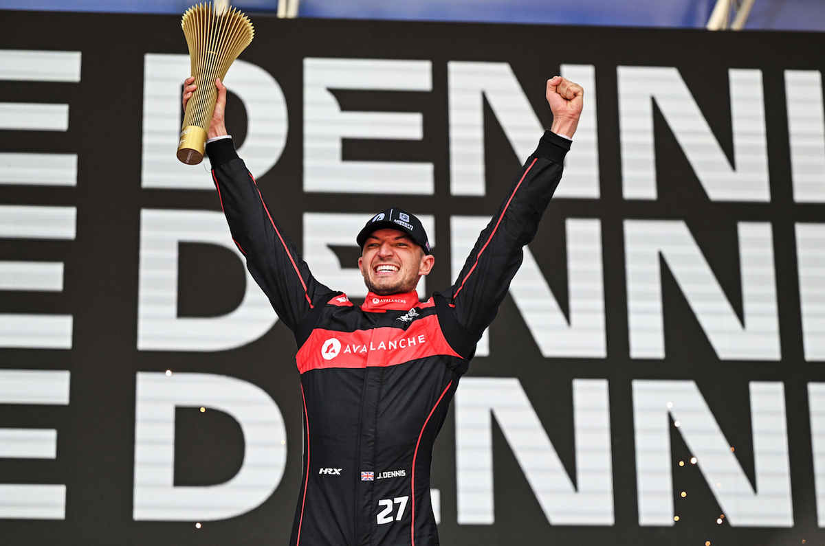 Jake Dennis won the second race at the Rome E-Prix on Sunday (Formula E )