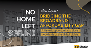 Cover page of EducationSuperHighway's report: No Home Left Offline.