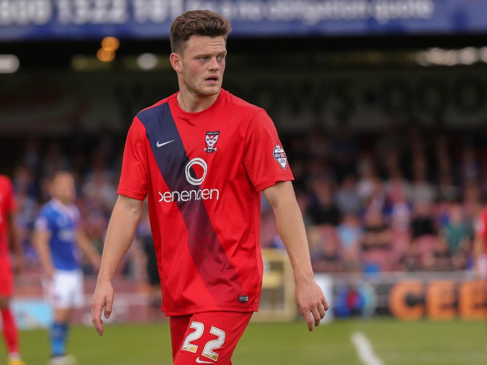 Reece Thompson features for York City in 2015 (Rex)