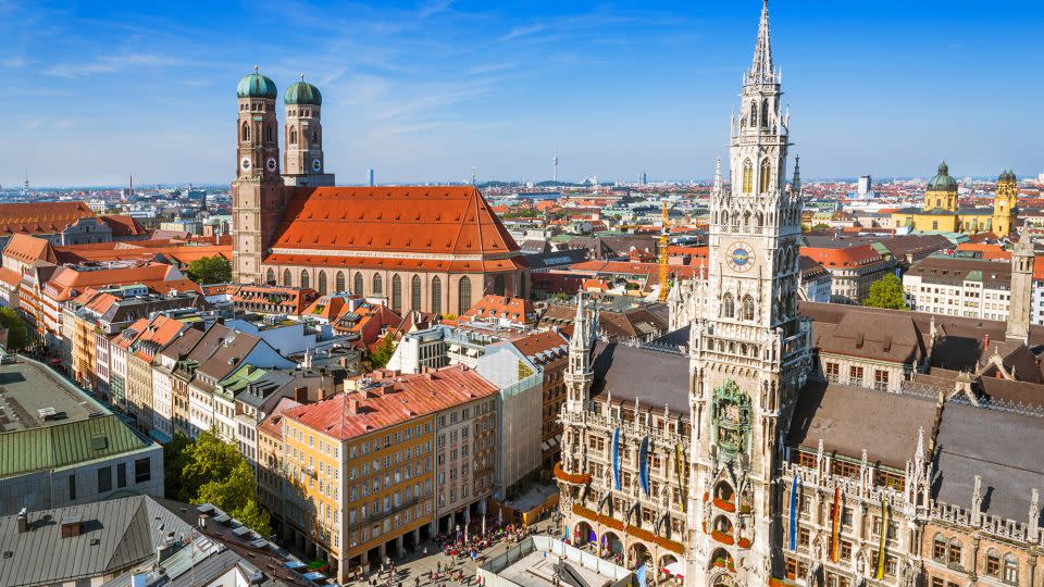 Germany is seen as being great for families. And visiting historic sites such as city hall at the Marienplatz in Munich will keep your off-hours occupied. - Nikada/iStockphoto/Getty Images