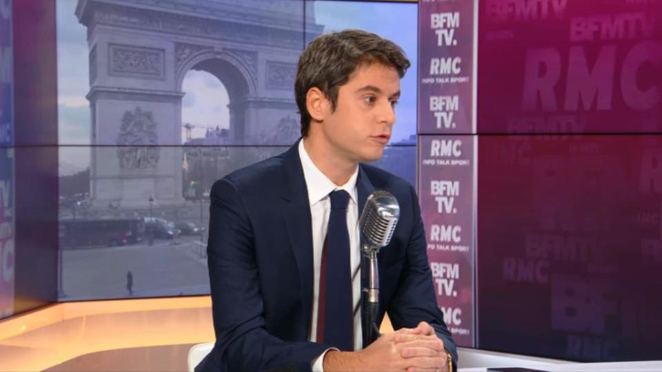 Gabriel Attal sur BFMTV-RMC le 26 novembre 2021 - BFMTV