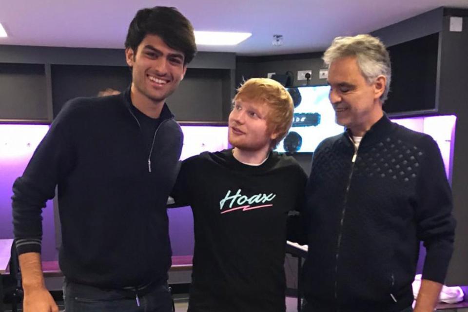 <p>Francesco Pasquero</p> Matteo Bocelli, Ed Sheeran, Andrea Bocelli 