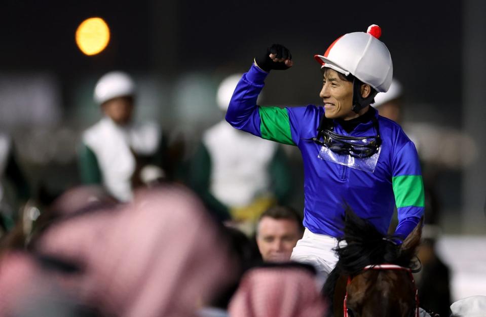 Yutaka Yoshida ridding Panthalassa wins the Saudi Cup 2023 (Getty Images)