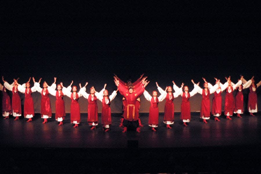 Syzokryli Ukrainian Dance Ensemble of New York City is bringing a fusion of Ukrainian folk dance and classical ballet to Tallahassee Feb. 24, 2024.