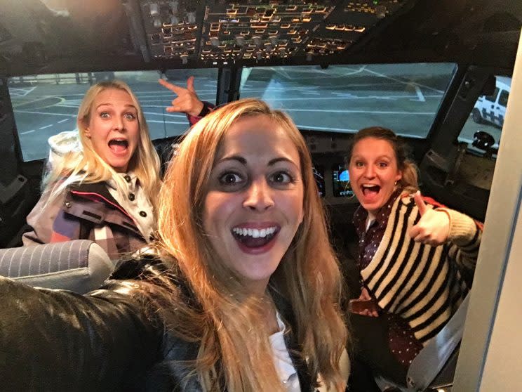 Three women were given ‘rock star’ treatment when they found themselves the only passengers on a British Airways flight back to the UK.