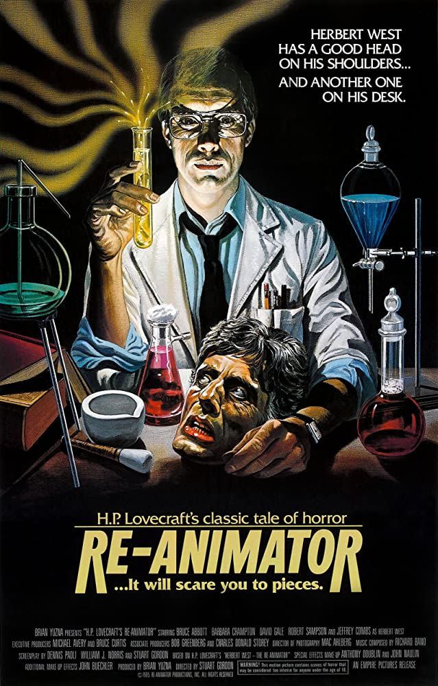 <p>Horror meets dark comedy in this '80s film, loosely based on the classic horror tale by H.P. Lovecraft, about a medical student who invents a process to re-animate dead bodies. Prepare for a terrifying mix of bloody gore and dark humor! <br></p><p><a class="link " href="https://www.amazon.com/Re-Animator-Jeffrey-Combs/dp/B0096HJXXI?tag=syn-yahoo-20&ascsubtag=%5Bartid%7C10055.g.33546030%5Bsrc%7Cyahoo-us" rel="nofollow noopener" target="_blank" data-ylk="slk:WATCH ON AMAZON;elm:context_link;itc:0;sec:content-canvas">WATCH ON AMAZON</a></p><p><strong>RELATED: </strong><a href="https://www.goodhousekeeping.com/holidays/halloween-ideas/g23570139/halloween-movies-netflix/" rel="nofollow noopener" target="_blank" data-ylk="slk:35 Best Halloween Movies on Netflix That Will Give You the Chills;elm:context_link;itc:0;sec:content-canvas" class="link ">35 Best Halloween Movies on Netflix That Will Give You the Chills</a> </p>