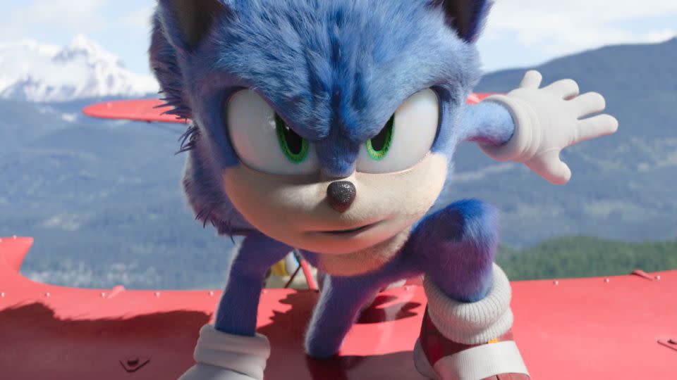 Ben Schwartz as 'Sonic in Sonic the Hedgehog 2.' - Paramount Pictures and Sega of America