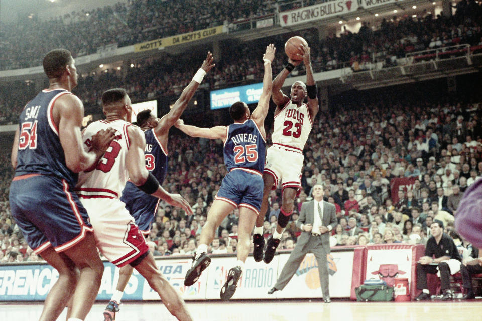 Michael Jordan played 15 seasons in the NBA winning six championships with the Chicago Bulls.