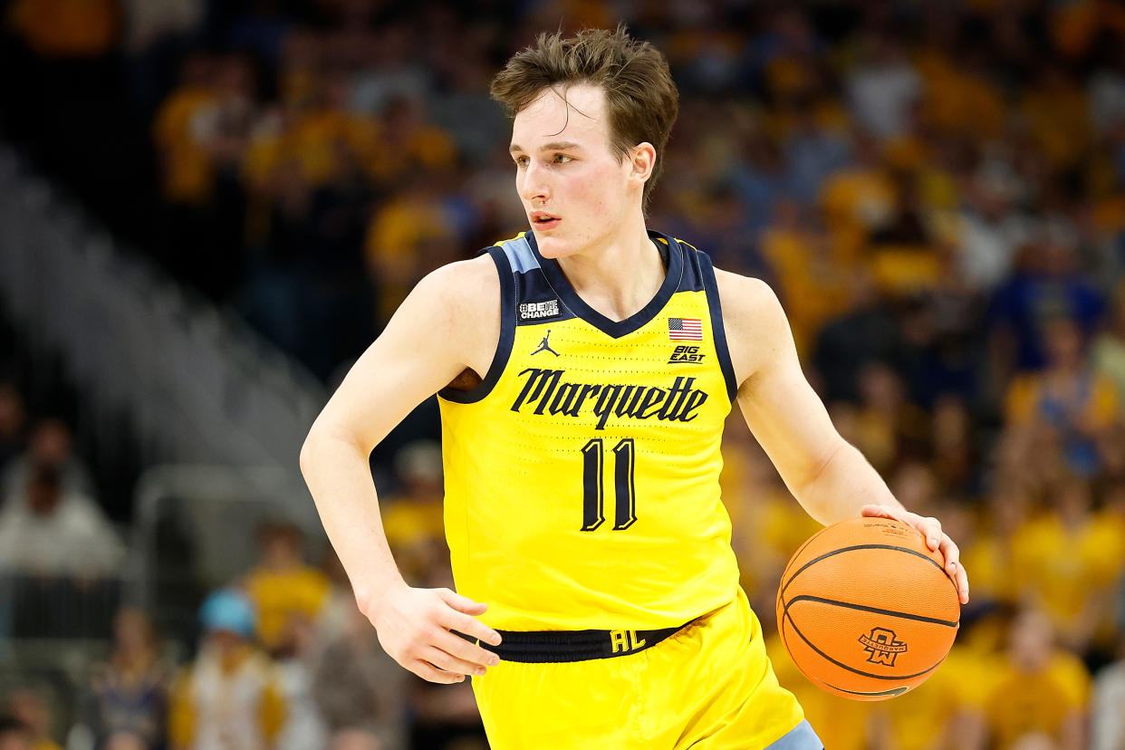 Tyler Kolek's health is essential for Marquette's Final Four hopes. (John Fisher/Getty Images)