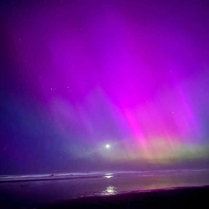 The Northern Lights from Seaside, Oregon on May 11, 2024. (Courtesy: Tiffany Boothe)