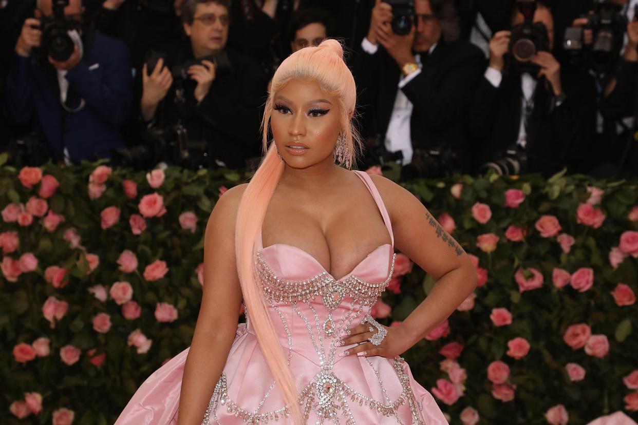 Nicki Minaj is sharing photos of her newborn son for the first time. (Photo: Taylor Hill/FilmMagic)