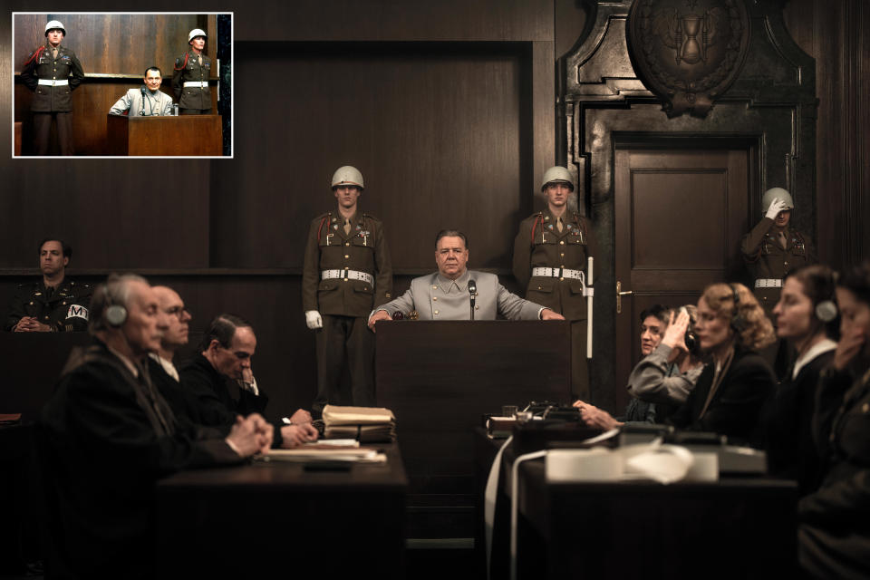 Russell Crowe as Herman Goring in Nuremberg.