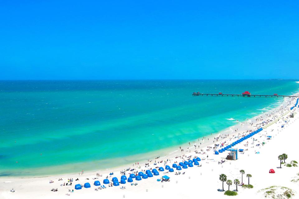 The water in Clearwater Beach is are as deep a shade of blue as you’ll find anywhere on the East Coast.