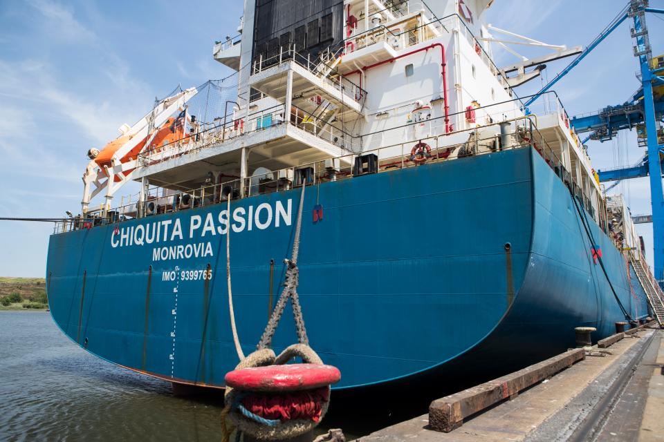The Chiquita Passion cargo ship at the Port of Wilmington Thursday, May 20, 2021. 