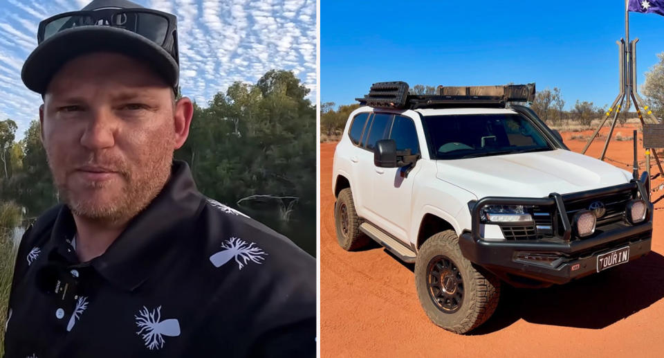 Left: Cam in nature. Right: Wild Tours 4WD on red dirt. 